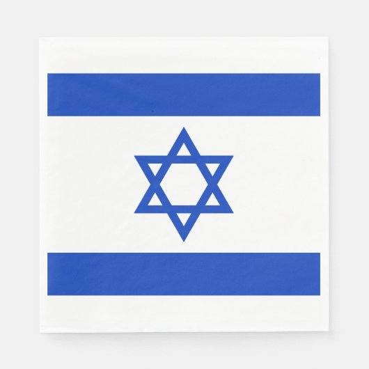 Serviette En Papier Drapeau Israël (Devant)