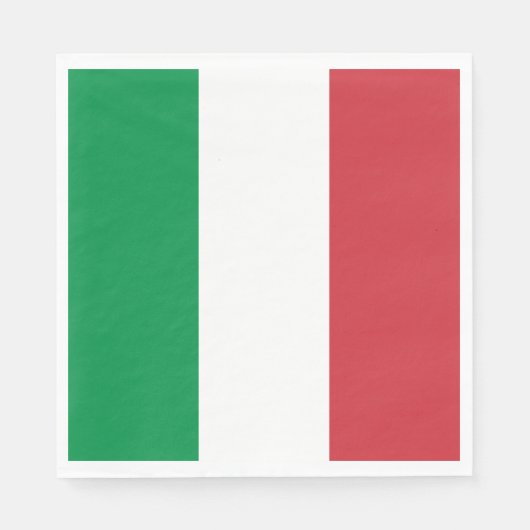 Serviette En Papier Drapeau Italie (Devant)