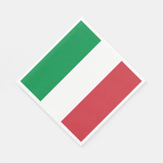 Serviette En Papier Drapeau Italie (Coin)