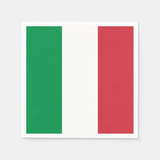 Serviette En Papier Drapeau Italie (Devant)