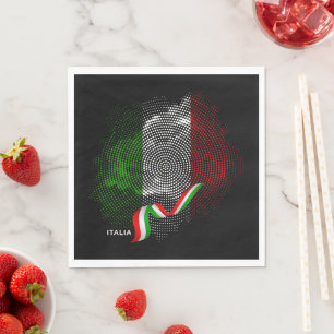 Serviette En Papier Drapeau italien