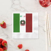 Serviette En Papier Drapeau italien (En situation)
