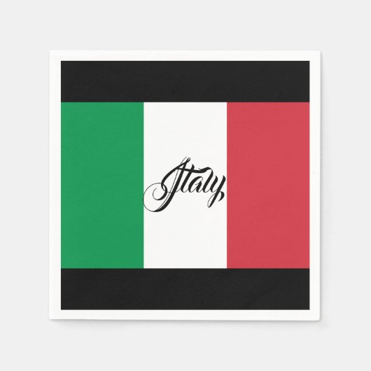 Serviette En Papier Drapeau italien (Devant)