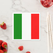 Serviette En Papier Drapeau italien Bandiera d'Italia Napkin (En situation)