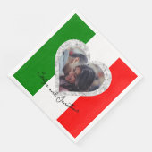 Serviette En Papier Drapeau italien de l'amour Cœur (Coin)