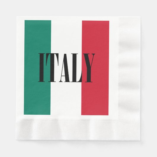 Serviette En Papier Drapeau italien Italia Il Tricolore (Devant)