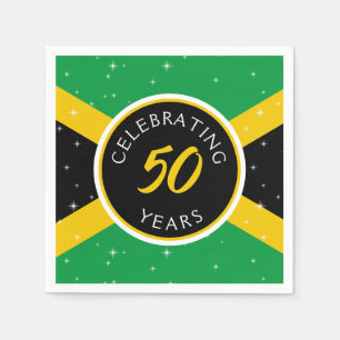 Serviette En Papier Drapeau jamaïcain 50 ans Anniversaire