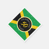 Serviette En Papier Drapeau jamaïcain 50 ans Anniversaire (Coin)