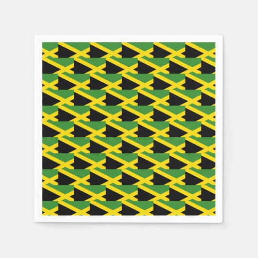 Serviette En Papier Drapeau jamaïcain élégant (Devant)