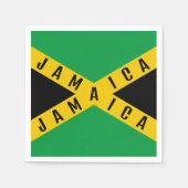 Serviette En Papier Drapeau jamaïcain noir et or vert (Devant)