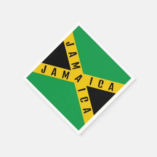 Serviette En Papier Drapeau jamaïcain noir et or vert (Coin)