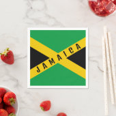 Serviette En Papier Drapeau jamaïcain noir et or vert (En situation)