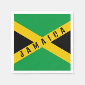 Serviette En Papier Drapeau jamaïcain noir et or vert (Devant)