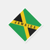 Serviette En Papier Drapeau jamaïcain noir et or vert (Coin)