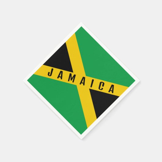 Serviette En Papier Drapeau jamaïcain noir et or vert (Coin)