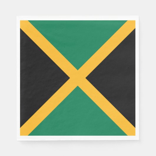 Serviette En Papier Drapeau Jamaïque (Devant)