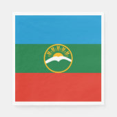 Serviette En Papier Drapeau Karachay Cherkessia (Devant)