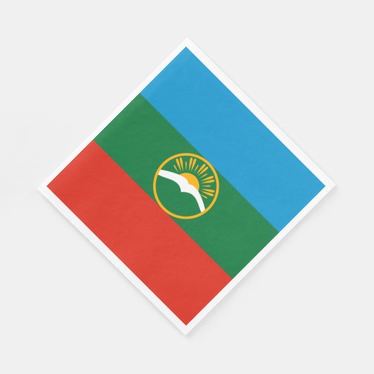 Serviette En Papier Drapeau Karachay Cherkessia (Coin)