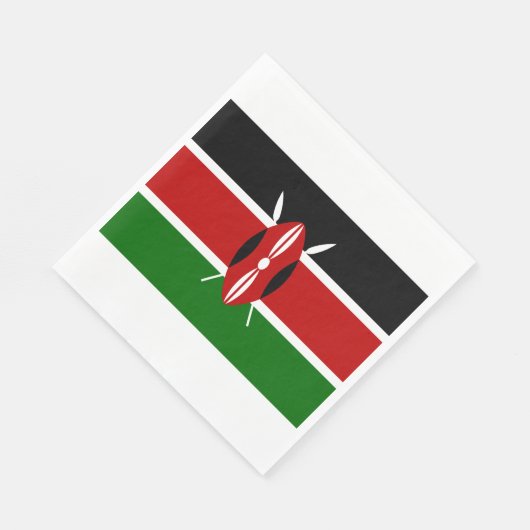 Serviette En Papier Drapeau kényan (Kenya) (Coin)