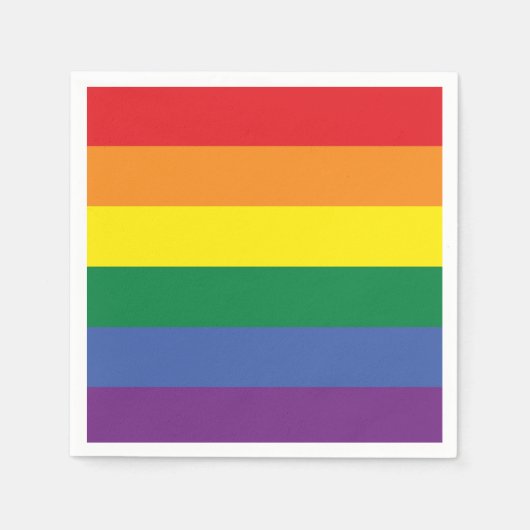 Serviette En Papier Drapeau LGBT arc-en-ciel gay pride (Devant)