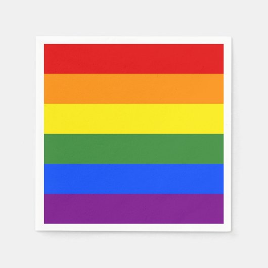 Serviette En Papier Drapeau LGBT Pride Arc-en-ciel (Devant)