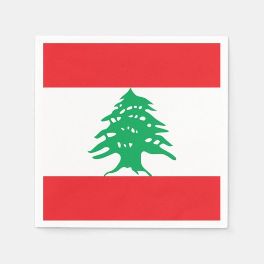 Serviette En Papier Drapeau Liban Papier serviettes (Devant)
