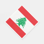 Serviette En Papier Drapeau libanais (Coin)
