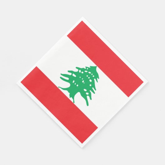 Serviette En Papier Drapeau libanais (Coin)