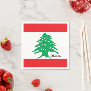 Serviette En Papier Drapeau libanais & Moyen-Orient - Liban /supporter
