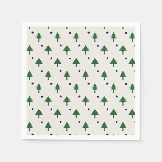 Serviette En Papier Drapeau Maine d'origine (Devant)