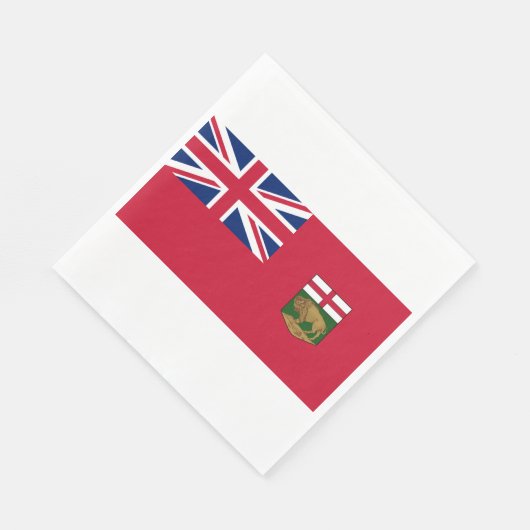 Serviette En Papier Drapeau Manitoba (Coin)