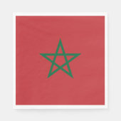 Serviette En Papier Drapeau Maroc (Devant)