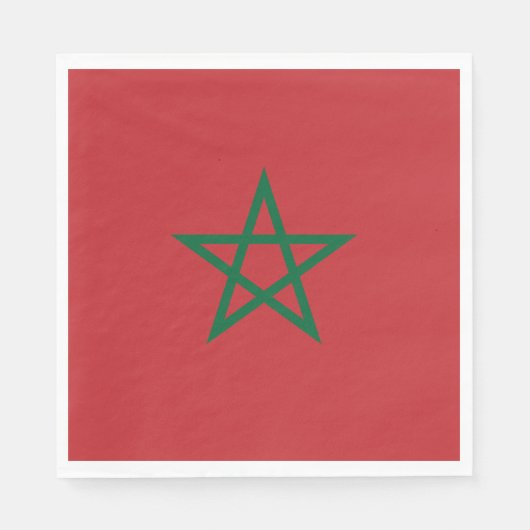 Serviette En Papier Drapeau Maroc (Devant)