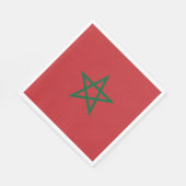 Serviette En Papier Drapeau Maroc (Coin)