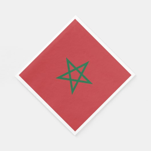 Serviette En Papier Drapeau Maroc (Coin)