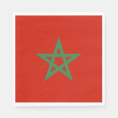 Serviette En Papier drapeau marocain (Devant)
