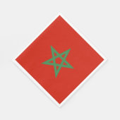 Serviette En Papier drapeau marocain (Coin)