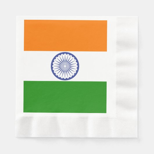 Serviette En Papier Drapeau national de l'Inde Ashoka Chakra (Devant)