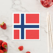 Serviette En Papier Drapeau norvégien (En situation)