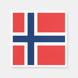 Serviette En Papier Drapeau norvégien