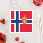 Serviette En Papier Drapeau norvégien (En situation)