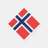 Serviette En Papier Drapeau norvégien (Coin)