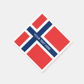 Serviette En Papier Drapeau norvégien de Norvège coutume serviettes de (Coin)