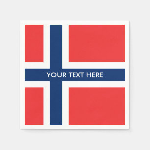 Serviette En Papier Drapeau norvégien des serviettes faites sur
