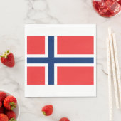 Serviette En Papier Drapeau norvégien (Norvège) (En situation)