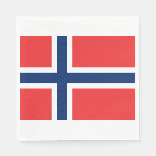 Serviette En Papier Drapeau norvégien (Norvège) (Devant)