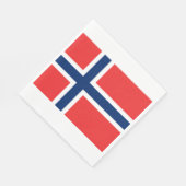 Serviette En Papier Drapeau norvégien (Norvège) (Coin)