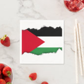 Serviette En Papier Drapeau palestinien (En situation)