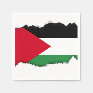 Serviette En Papier Drapeau palestinien