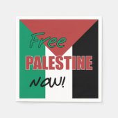 Serviette En Papier Drapeau palestinien libre (Devant)